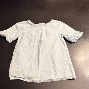 Carter's Soft Blue Top with Ruffle Detail